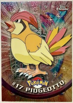 PIDGEOTTO #17, Series 1 - 2000, Topps TV Animation Edition Chrome Pokemon Card - Image 1