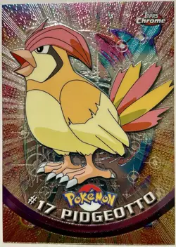 PIDGEOTTO #17, Series 1 - 2000, Topps TV Animation Edition Chrome Pokemon Card - Image 2