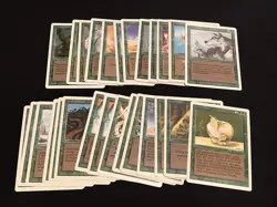 Mtg Revised Green Card Lot 27 Cards-Birds Of Paradise,Cockatrice.Played - Image 1