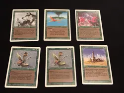 Mtg Revised Green Card Lot 27 Cards-Birds Of Paradise,Cockatrice.Played - Image 2
