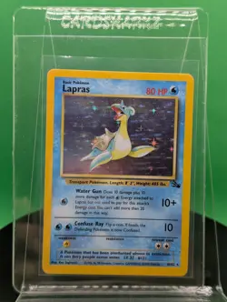Lapras 10/62 Unlimited Fossil Set Holo Rare 1999 English Pokemon TCG Card WoTC - Image 4