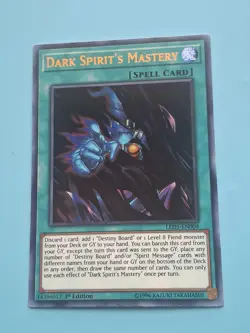 Yugioh Card - Dark Spirit's Mastery Ultra Rare 1st Edition LED5-EN004 LP - Image 1