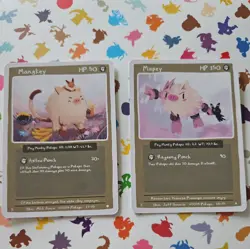 Pokepu Season 1 1st ed Mangkey (Mankey) & Mapey (Primeape) Pokemon Fan Art cards - Image 1
