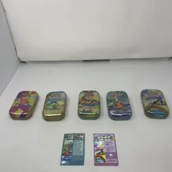 Lot of 5 Pokemon Mini Tins w/ Insert Cards - Charmander, Grookey, Mimikyu, More - Image 1