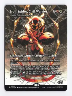 Iron Spider, Civil Warrior, Borderless (M) MTG Marvel's Spider-Man Eternal-Legal - Image 1