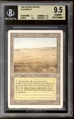 Magic MTG 3rd Edition Revised Savannah BGS 9.5 (9, 9.5, 9.5, 9.5) GEM MINT *945 - Image 1