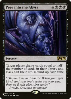 Peer into the Abyss - The List Light Play, English Magic the Gathering MTG The L - Image 1