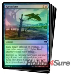 Foil Ravenform X4 M/NM Magic: The Gathering MTG Kaldheim - Image 1