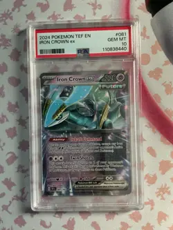 Pokemon 2024 Iron Crown EX #81 TEF ENG PSA 10 GEM MINT - Image 1