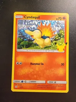 Cyndaquil 10/25 25th Anniversary Celebrations McDonalds Promo Holo Pokemon NM - Image 1