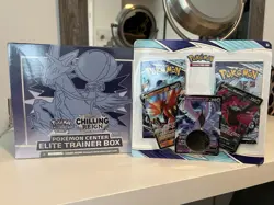 Pokemon Center Chilling Reign Elite Trainer Box Set Error With Blister Packs - Image 1