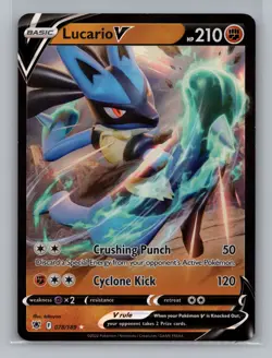 Pokemon Sword & Shield Astral Radiance Lucario V Full Art - NM #078/189 8699 - Image 1