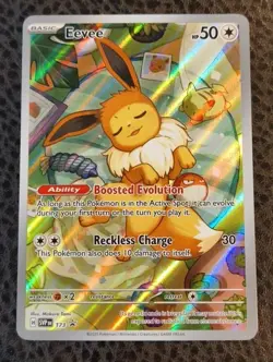 Eevee 173 Prismatic Evolutions Black Sar Promo Full Art Pokemon TCG LP - Image 1