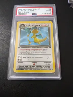 2000 POKEMON ROCKET 1ST EDITION #22 DARK DRAGONITE PSA 9 - Image 1