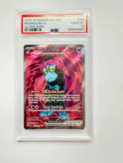 PSA 10 Gem Mint 2024 Pokemon SV Shrouded Fable Munkidori Ex #083 Ultra Rare Full - Image 1