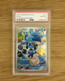 Riolu 215/198 PSA 10 Sv01: Scarlet & Violet Base Set Pokemon Illustration Rare - Image 1