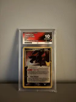 Pokemon Umbreon TCG Gold Star Ace 10 Celebrations Gem Mint! - Image 1