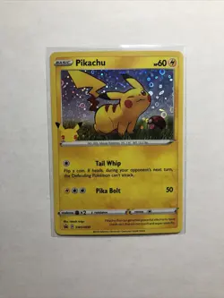 Pikachu Pokemon TCG 25th Anniversary SWSH039 General Mills Holo Promo - Image 1