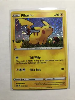 Pikachu Pokemon TCG 25th Anniversary SWSH039 General Mills Holo Promo - Image 2
