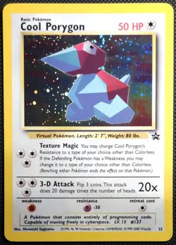 Pokemon TCG Cool Porygon Black Star Promo #15 Holo - Image 1