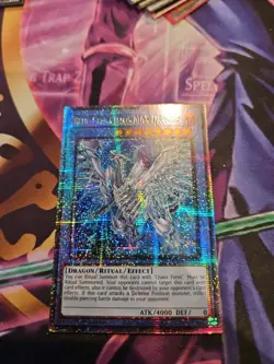 Yugioh! Blue-Eyes Chaos Max Dragon (Alt Art) Quarter Century Secret Rare NM - Image 3