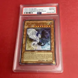 2007 Yu-Gi-Oh! Light And Darkness Dragon Ultra Rare #LDPP-EN001 PSA 8 NM-MT - Image 3