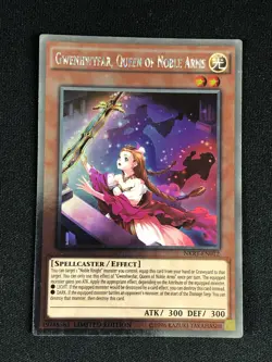 YUGIOH GWENHWYFAR QUEEN OF THE NOBLE ARMS NKRT-EN012 PLATINUM - Image 1