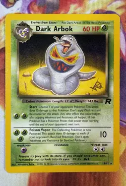 DARK ARBOK W Stamp Stamped Pokemon Card - WOTC Promo - Team Rocket 19/82 - Image 1