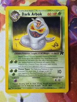 DARK ARBOK W Stamp Stamped Pokemon Card - WOTC Promo - Team Rocket 19/82 - Image 3