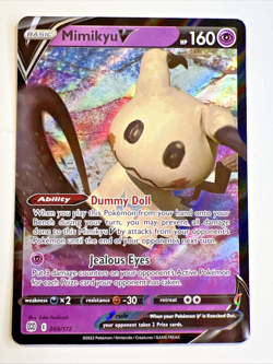 Mimikyu V #68/172 Pokemon TCG Card SWSH Brilliant Stars Ultra Rare NM ✨ - Image 1