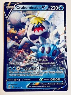 Crabominable V 076/264 Ultra Rare - 2021 Fusion Strike Pokemon Cards TCG NM - Image 1
