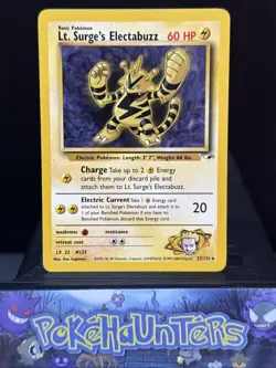 Pokemon Card Lt. Surge's Electabuzz 27/132 Gym Heroes Non Holo Rare Light Play - Image 1