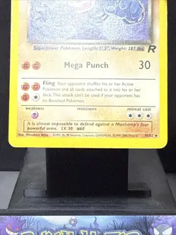 Pokemon Card Dark Machamp 10/82 Team Rocket WOTC Holo Rare Swirl Played - Image 3