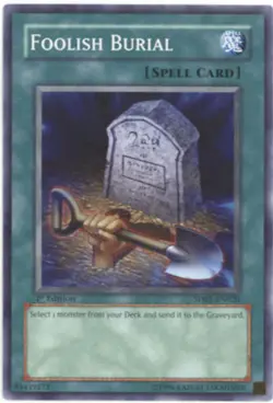 Yu-Gi-Oh Card - SDRL-EN020 - FOOLISH BURIAL (common) - NM/M - Image 1