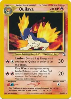 Pokemon Card - Neo Genesis 46/111 - QUILAVA (uncommon) - NM - Image 1