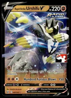 Pokemon TCG Prize Pack Series Cards #087/163 Rapid Strike Urshifu NM - Image 1