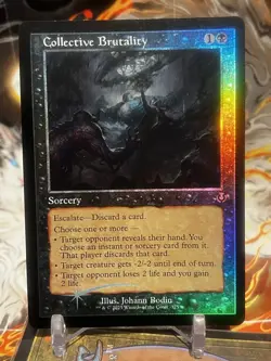 MTG FOIL Collective Brutality (Retro Frame) Innistrad Remastered ​​NM - Image 1