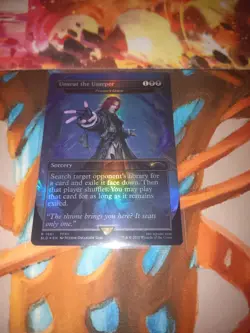 MTG Unseat the Usurper(Praetor's Grasp) Secret Lair Rainbow Foil Borderless Rare - Image 1