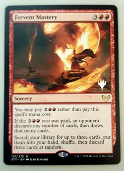 1x Fervent Mastery Promo Non-Foil Strixhaven MTG Magic the Gathering NM - Image 1