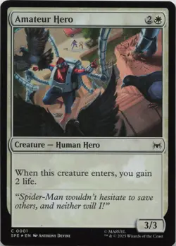 Amateur Hero - FOIL - C Marvel's Spider-Man: Eternal-Legal 1 - MTG - Image 1