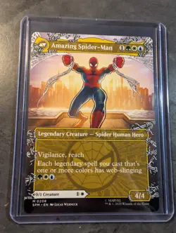 Borderless Peter Parker Non-Foil Spider-Man MTG Magic the Gathering - Image 2