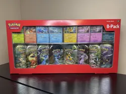 Pokemon TCG: Scarlet & Violet - Prismatic Evolutions 8 Pack Mini Tin Set Costco - Image 1