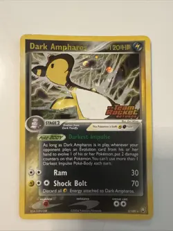 Pokemon Dark Ampharos Holo 2/109 EX Team Rocket Returns 2004 LP - Image 1
