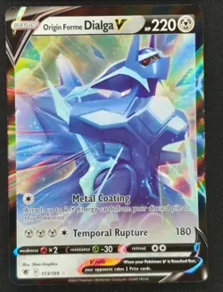 Origin Forme Dialga V 113/189 Astral Radiance Ultra Rare Full Art Pokemon - Image 1