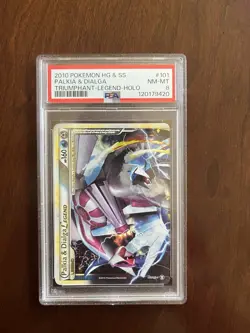 Palkia & Dialga Legend (Top) - PSA 8 2010 Pokemon HGSS #101 - Very Rare Pop- 257 - Image 1