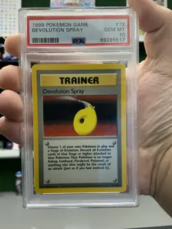 Pokemon Base Set Unlimited Devolution Spray Trainer 72/102 PSA 10 - Image 1