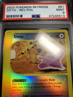 Pokemon Ditto 51/144 Skyridge Reverse Holo PSA 9 MINT 2003 - Image 3