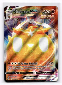 Cinderace VMAX SWSH08: Fusion Strike - Pokemon NM 045/264 - Image 1