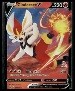 Cinderace V #043/264 Fusion Strike Pokemon LP - Image 1