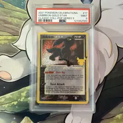 2021 Pokemon Celebrations Classic Collection #17 Umbreon - Gold Star PSA 9 - Image 1